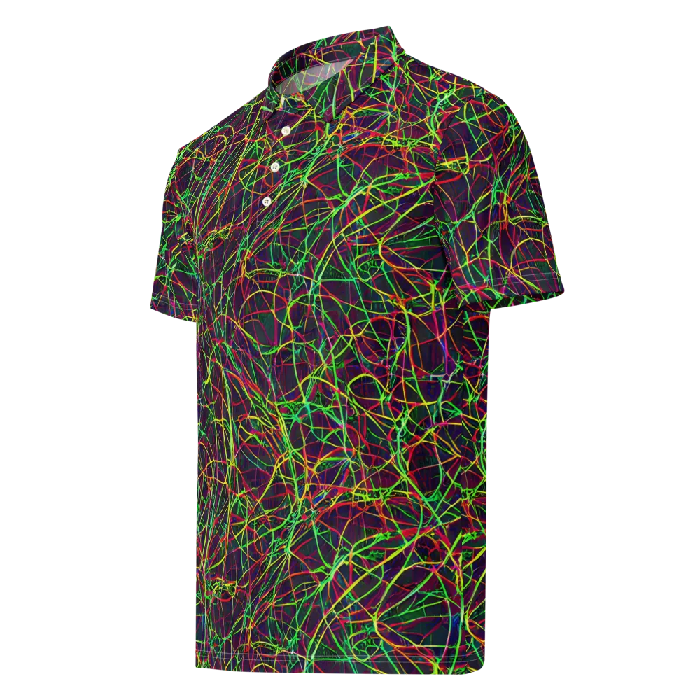 Luminous Labyrinth on Men's Slim Fit Polo Shirt — Left Front