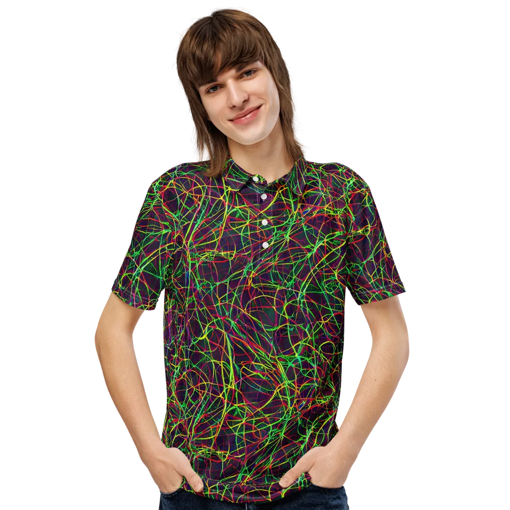 Luminous Labyrinth on Men's Slim Fit Polo Shirt — Front