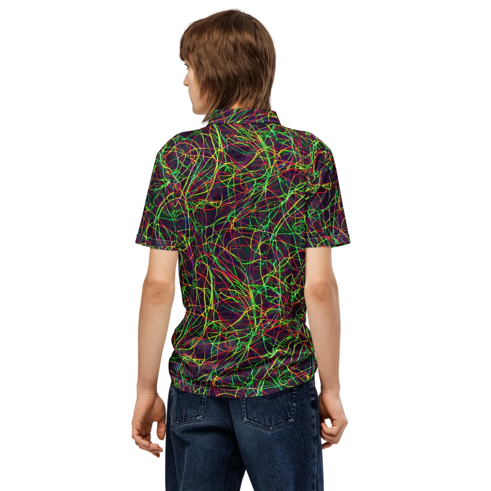 Luminous Labyrinth on Men's Slim Fit Polo Shirt — Back