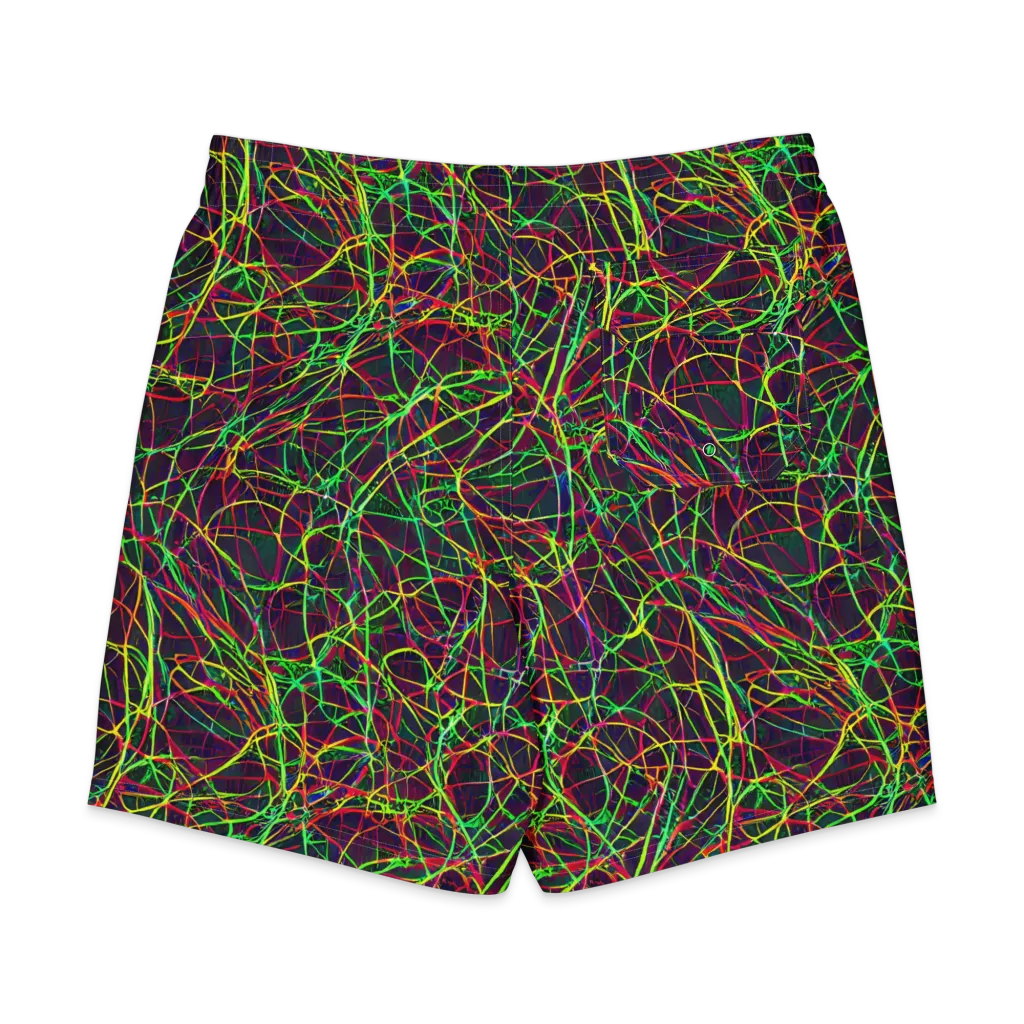 Luminous Labyrinth on Men's Board Shorts — Back