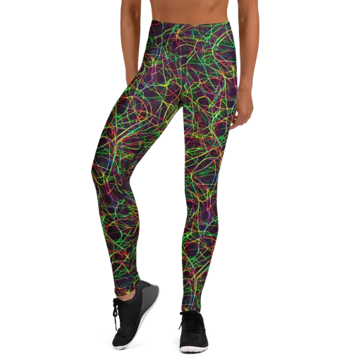 Luminous Labyrinth on a Yoga Leggings