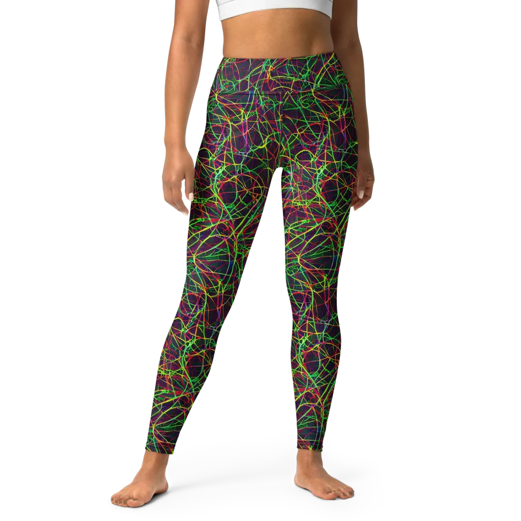 Luminous Labyrinth on Yoga Leggings — Front