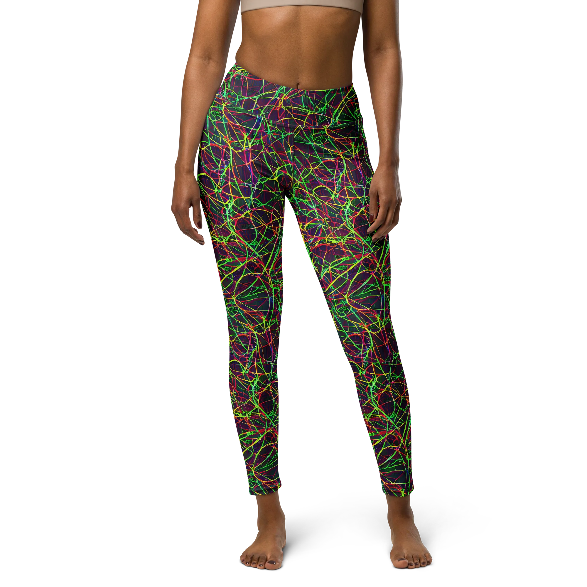 Luminous Labyrinth on Yoga Leggings — Front