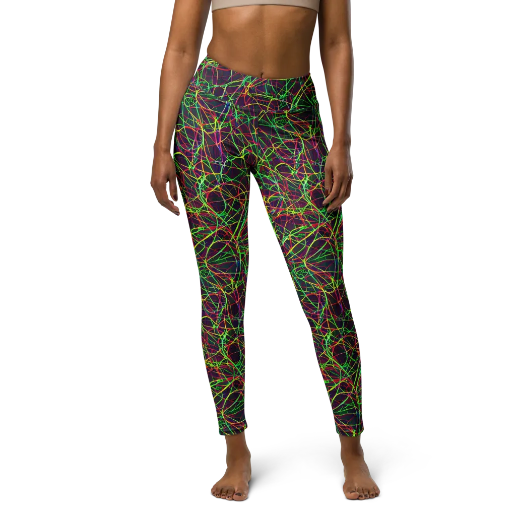 Luminous Labyrinth on Yoga Leggings — Front