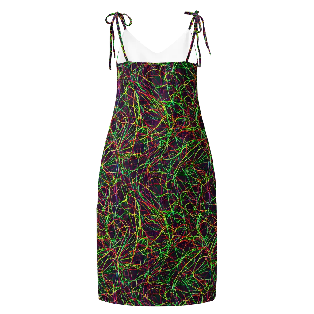 Luminous Labyrinth on Slip Dress — Back