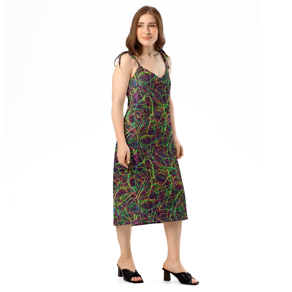 Luminous Labyrinth on Slip Dress — Right Front