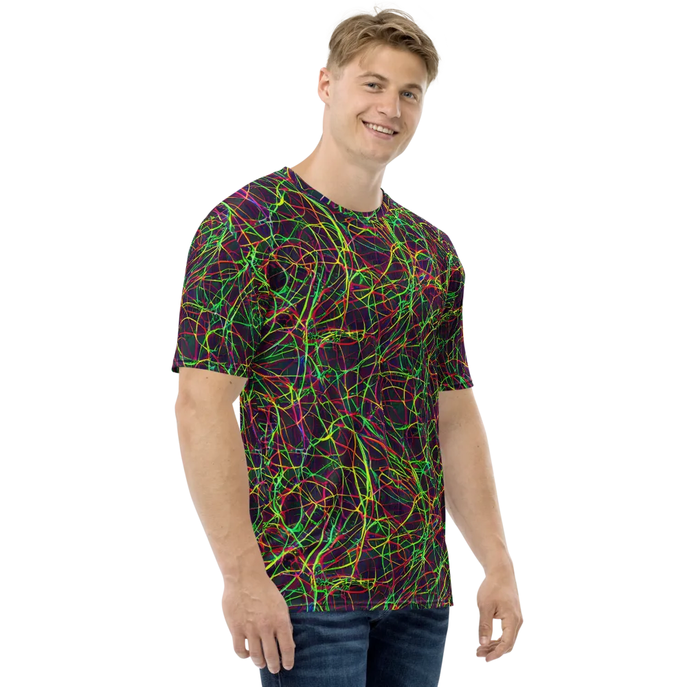 Luminous Labyrinth on Men's Crew Neck T-Shirt — Right