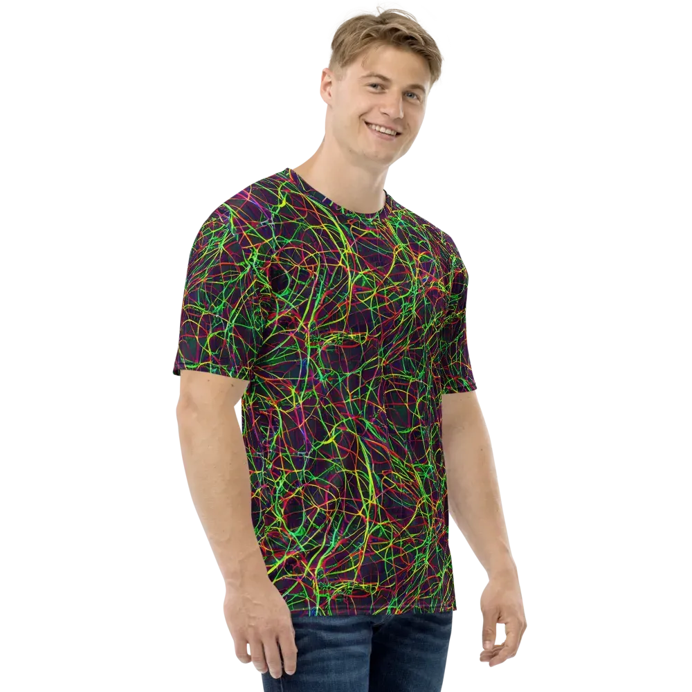 Luminous Labyrinth on Men's Crew Neck T-Shirt — Right