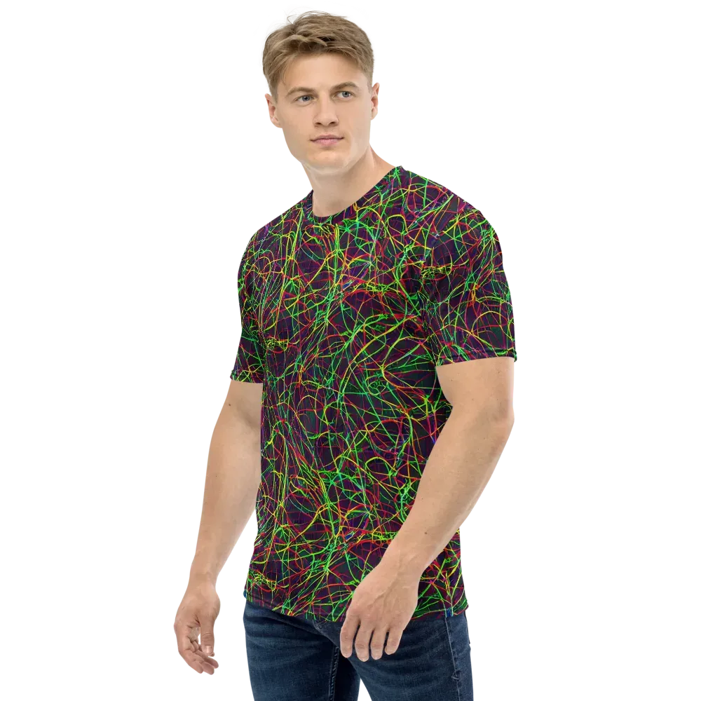 Luminous Labyrinth on Men's Crew Neck T-Shirt — Left