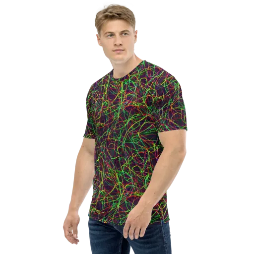 Luminous Labyrinth on a Men's Crew Neck T-Shirt