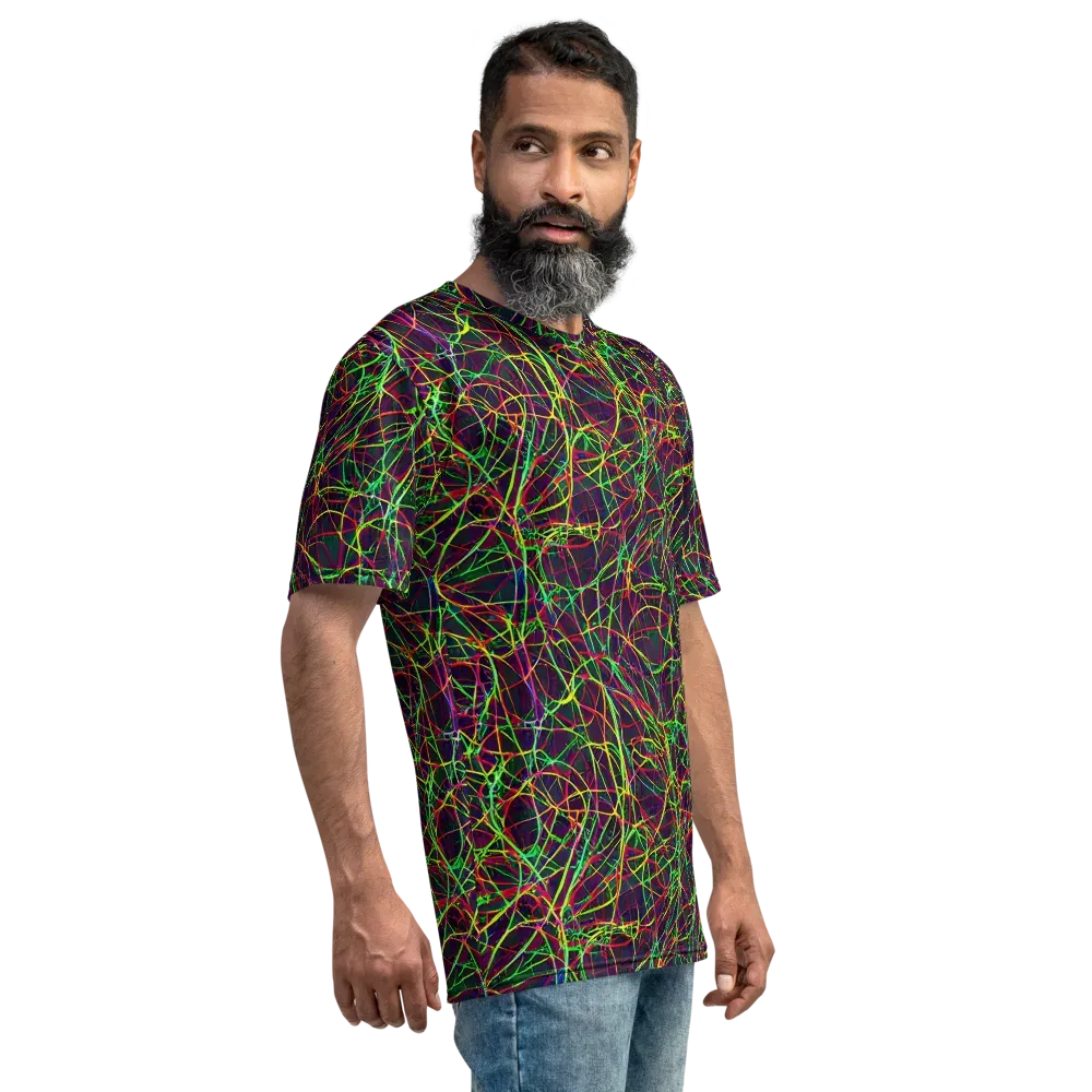 Luminous Labyrinth on Men's Crew Neck T-Shirt — Right