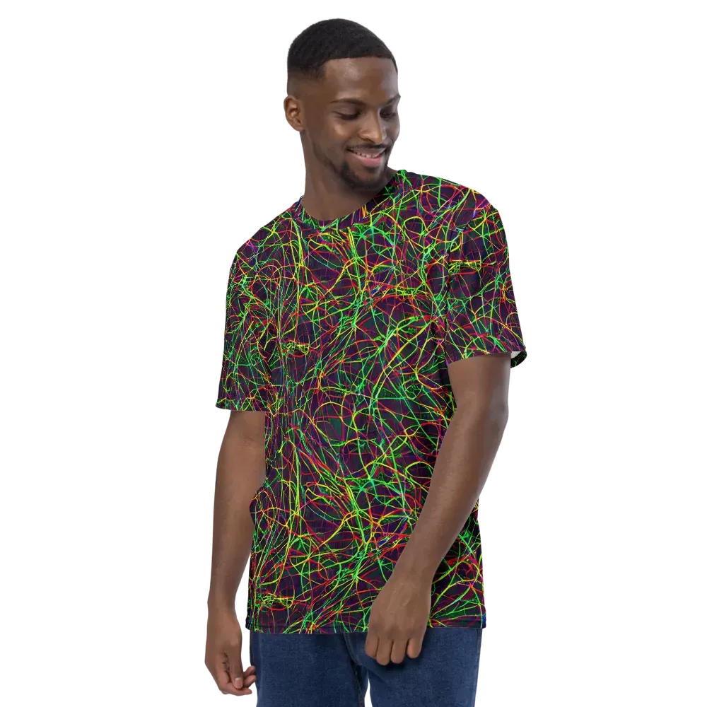 Luminous Labyrinth on Men's Crew Neck T-Shirt — Left
