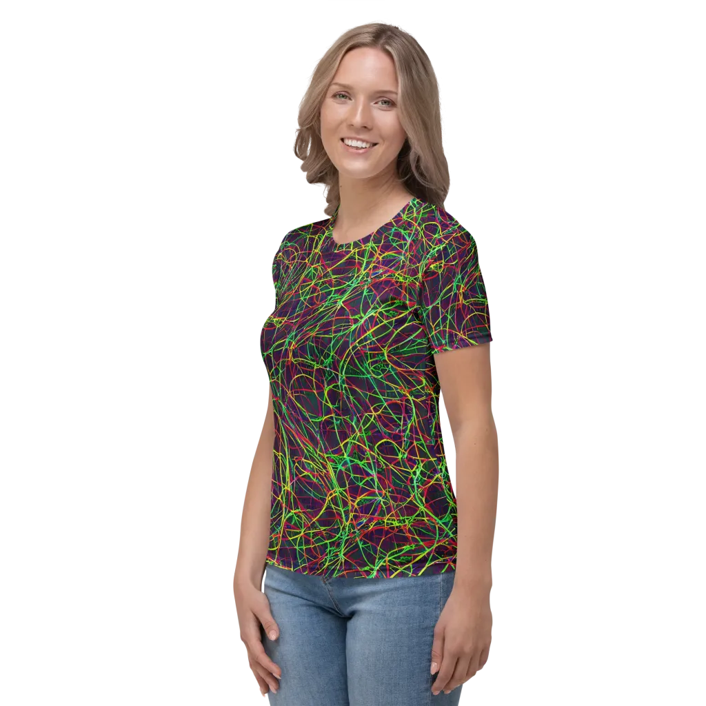 Luminous Labyrinth on Women's Crew Neck T-Shirt — Left