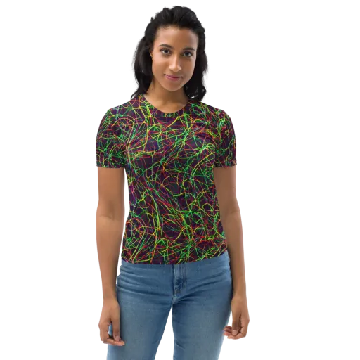 Luminous Labyrinth on a Women's Crew Neck T-Shirt