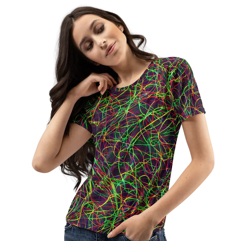 Luminous Labyrinth on Women's Crew Neck T-Shirt — Left Front