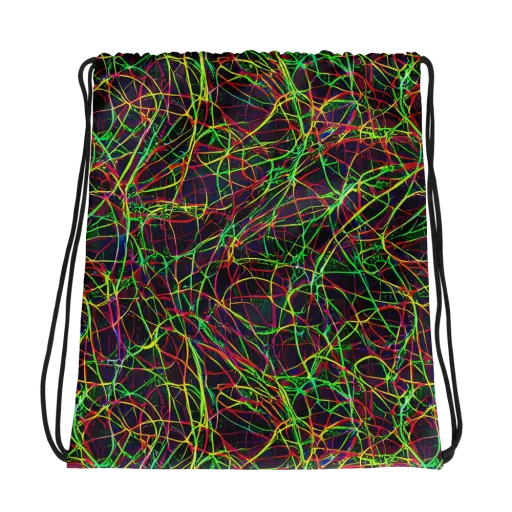 Luminous Labyrinth on a Drawstring Bag
