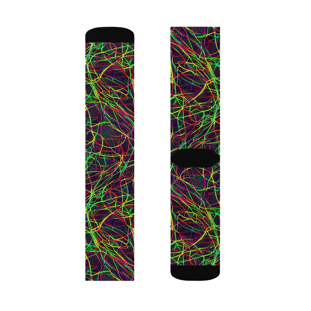 Luminous Labyrinth on Socks — Left Sock