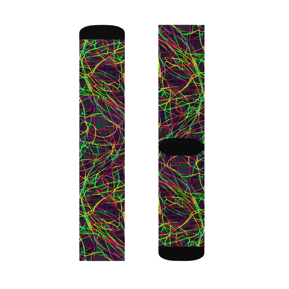 Luminous Labyrinth on Socks — Right Sock