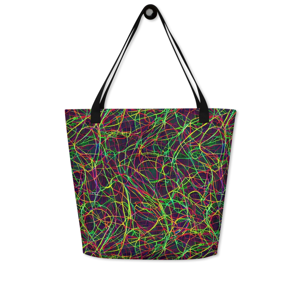 Luminous Labyrinth on Large Tote Bag W/ Pocket — Front