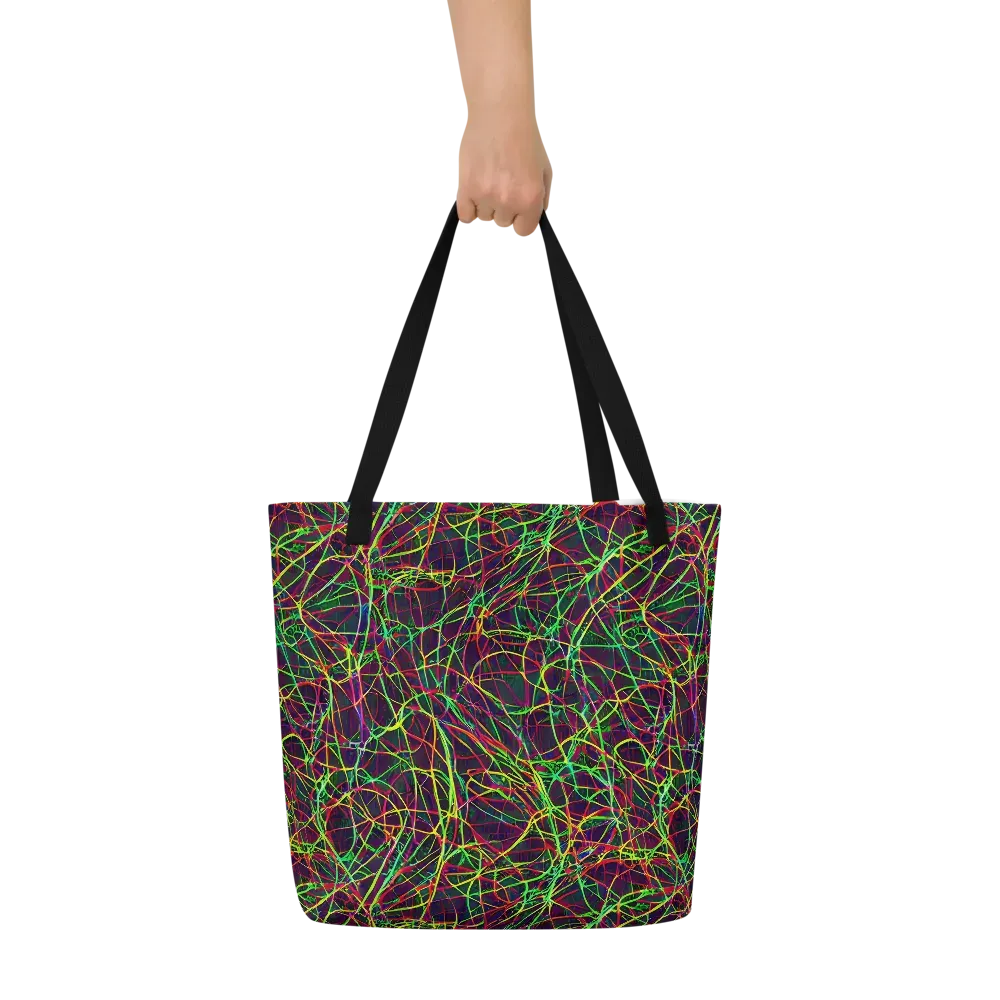 Luminous Labyrinth on Large Tote Bag W/ Pocket — Front