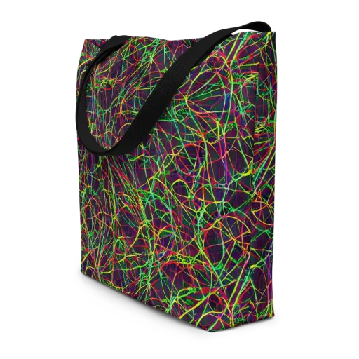 Luminous Labyrinth on a Large Tote Bag W/ Pocket