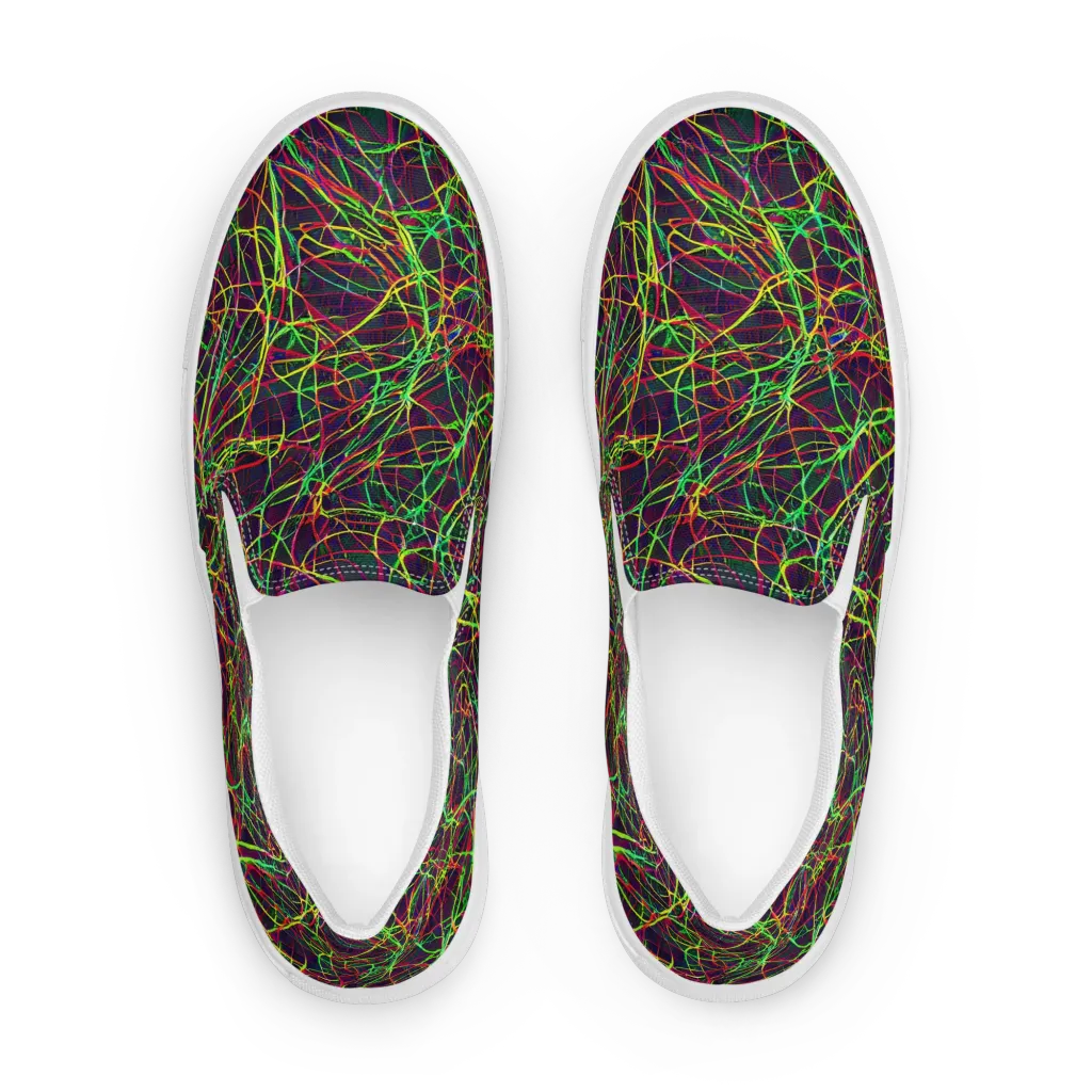 Luminous Labyrinth on Women's Slip-On Canvas Shoes — Front