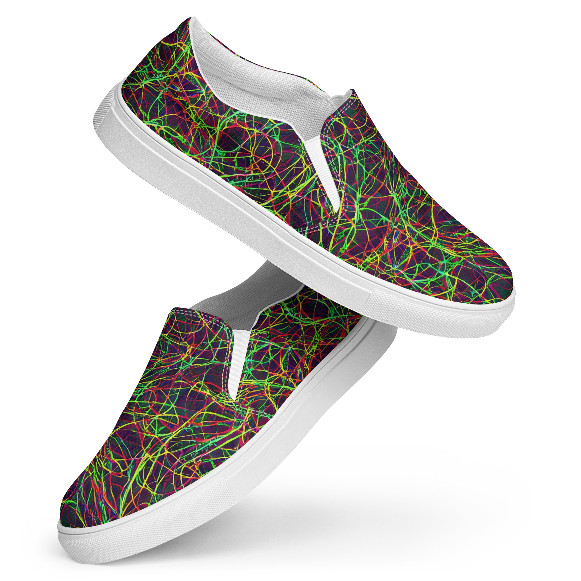 Luminous Labyrinth on Women's Slip-On Canvas Shoes — Front