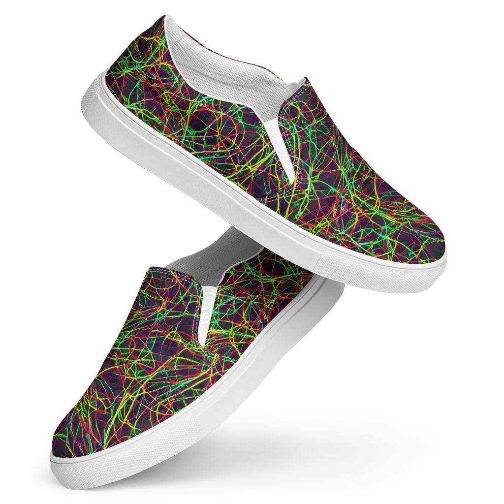 Luminous Labyrinth on Women's Slip-On Canvas Shoes — Front