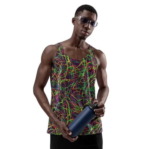 Luminous Labyrinth on a Men's Tank Top
