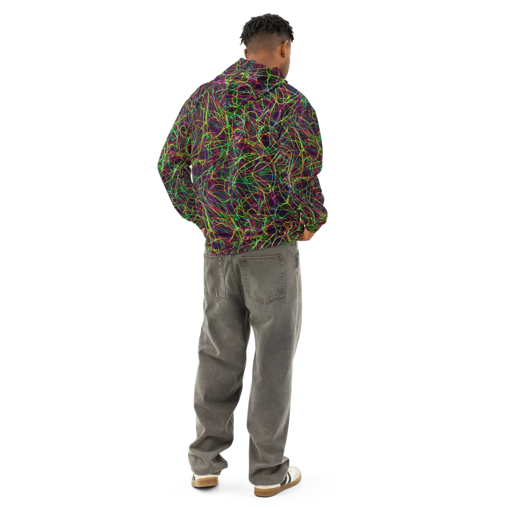 Luminous Labyrinth on Cotton Hoodie — Back