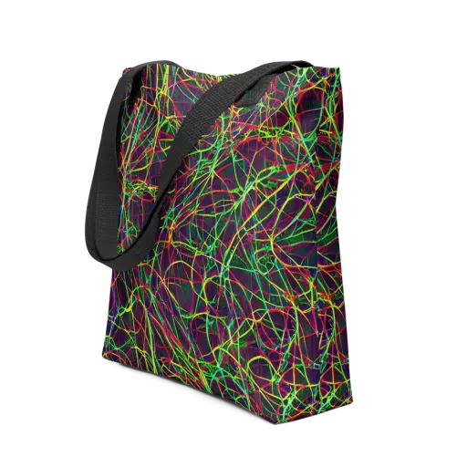 Luminous Labyrinth on a Tote Bag