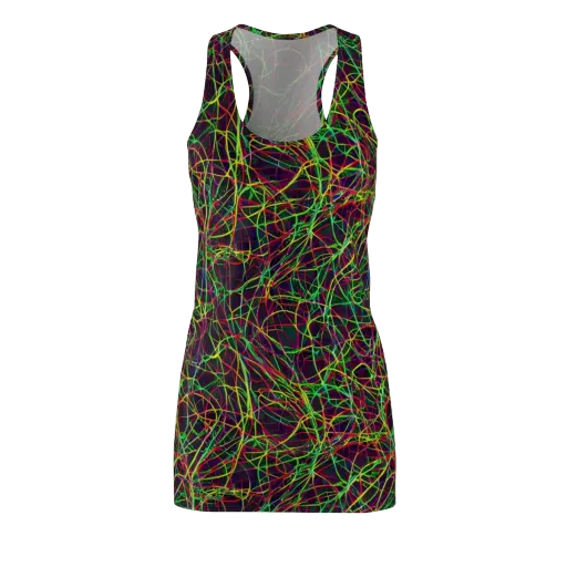 Luminous Labyrinth on a Racerback Dress