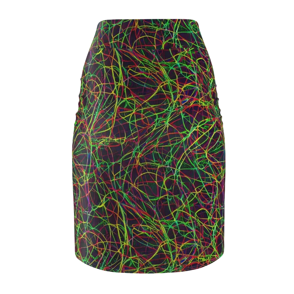 Luminous Labyrinth on Pencil Skirt — Back