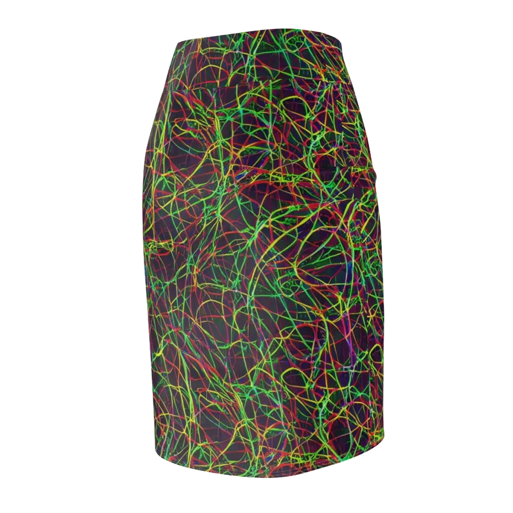 Luminous Labyrinth on Pencil Skirt — Back Side