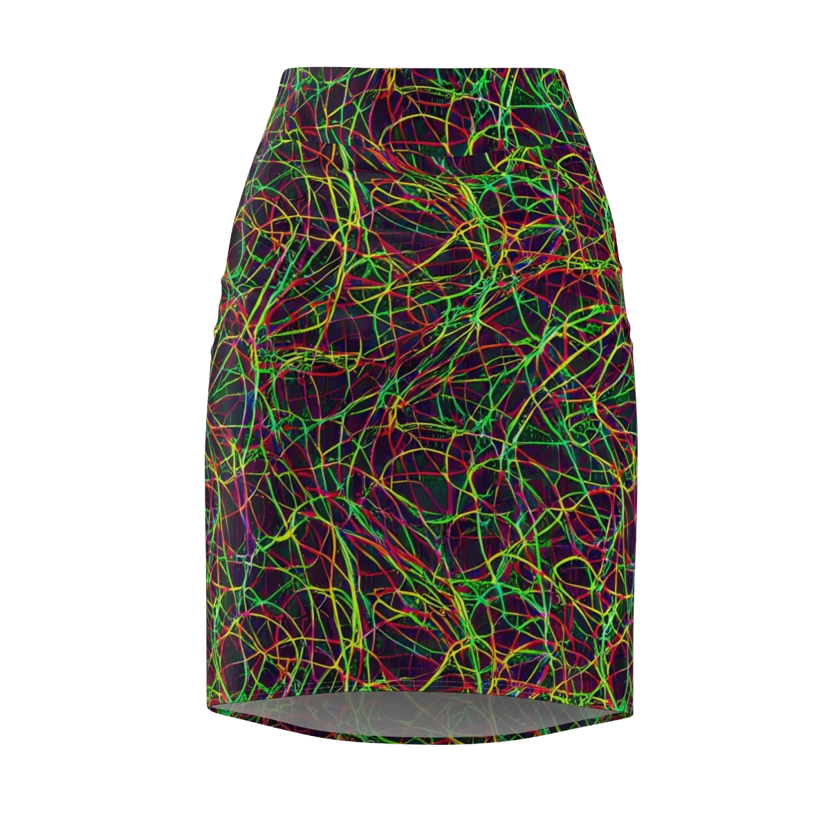 Luminous Labyrinth on Pencil Skirt — Front