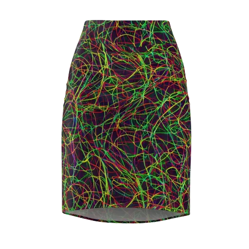 Luminous Labyrinth on a Pencil Skirt