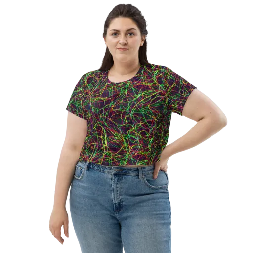 Luminous Labyrinth on a Crop Tee