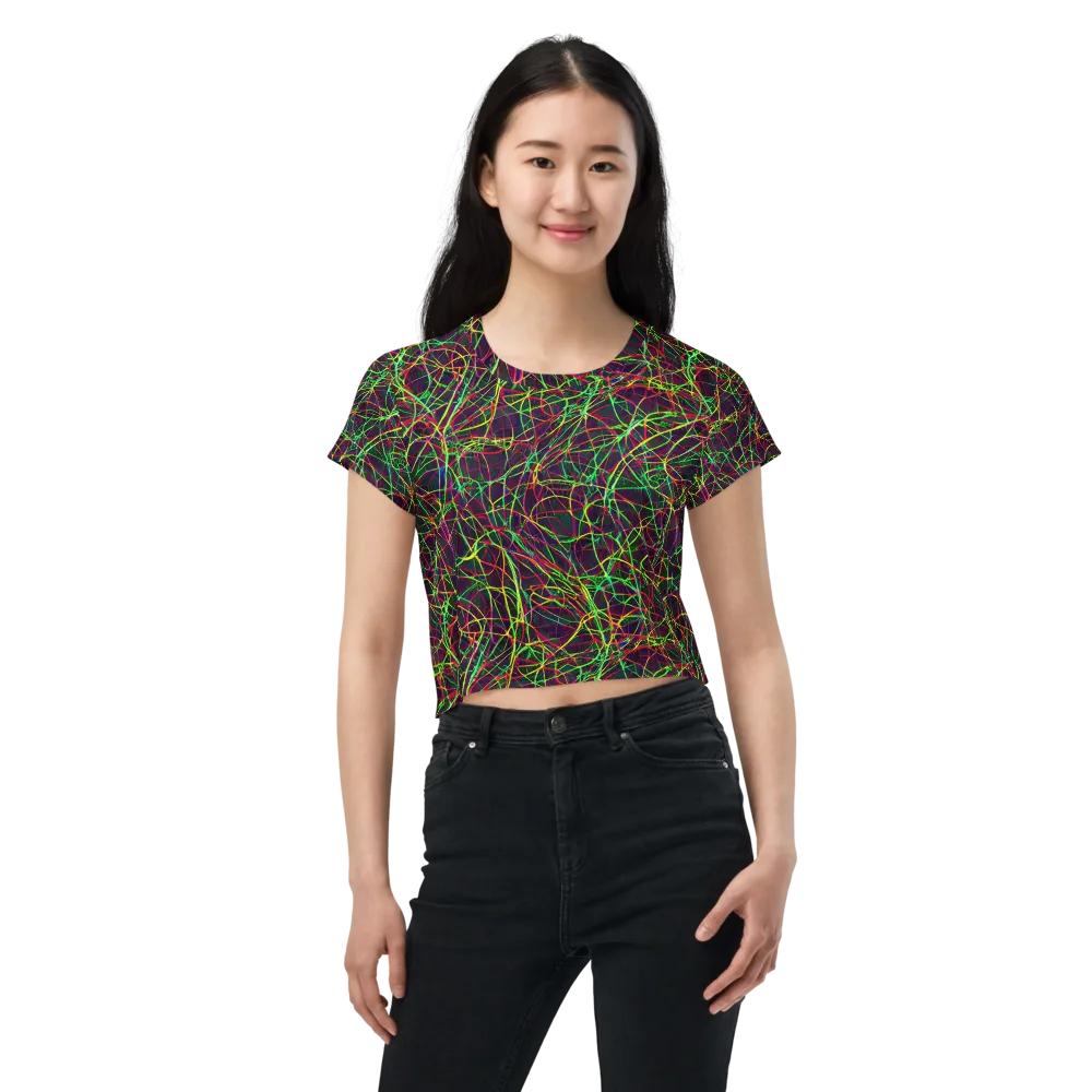 Luminous Labyrinth on Crop Tee — Front