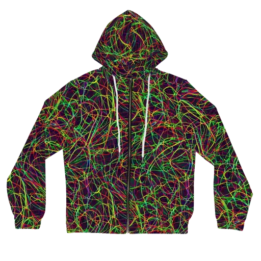 Luminous Labyrinth on a Women's Full-Zip Hoodie