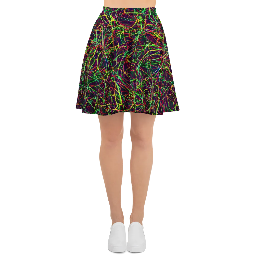 Luminous Labyrinth on Skater Skirt — Front