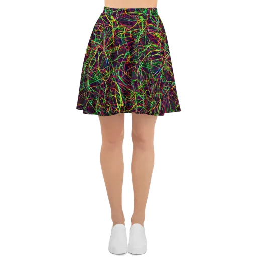 Luminous Labyrinth on a Skater Skirt