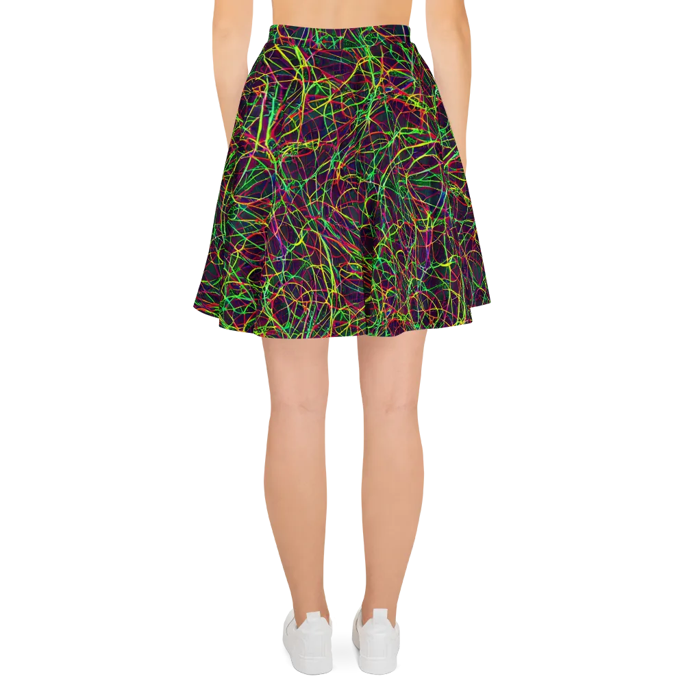 Luminous Labyrinth on Skater Skirt — Back