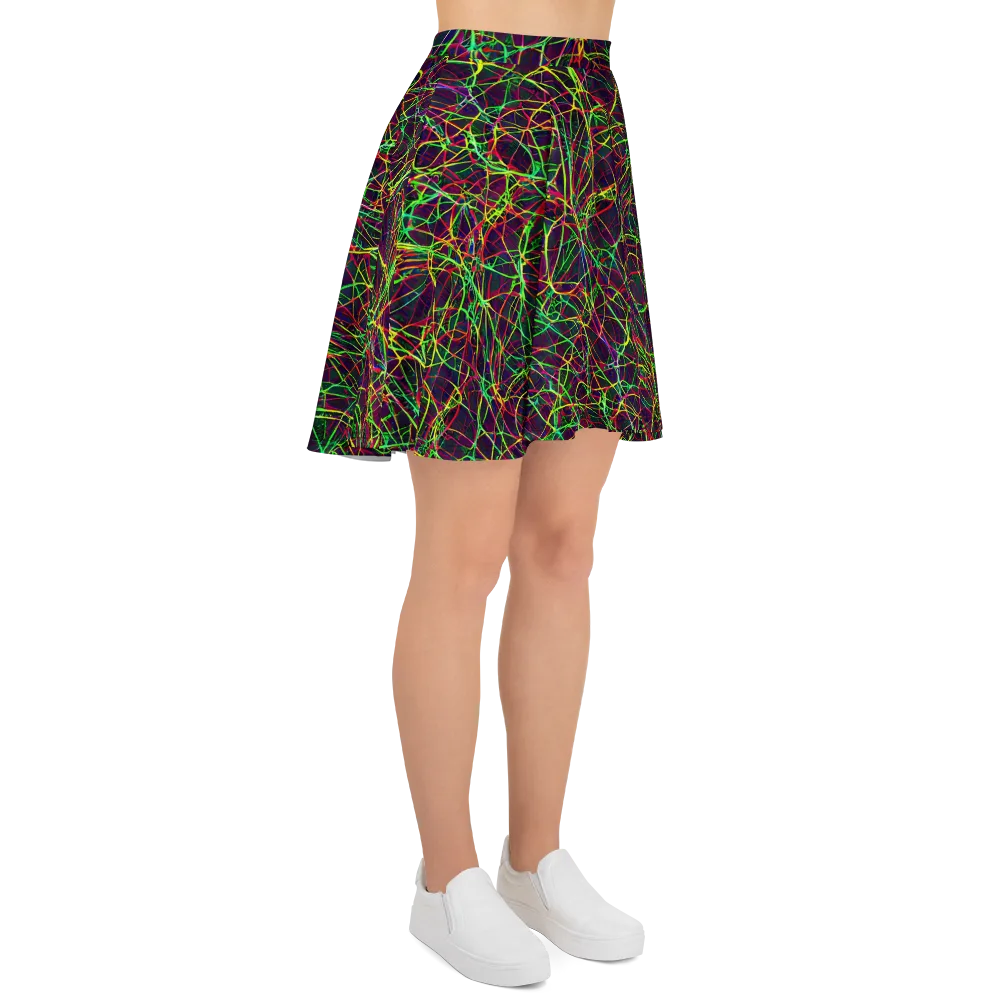 Luminous Labyrinth on Skater Skirt — Right