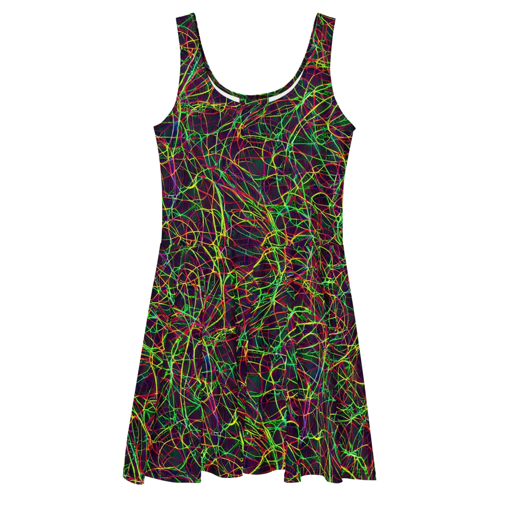 Luminous Labyrinth on Skater Dress — Front