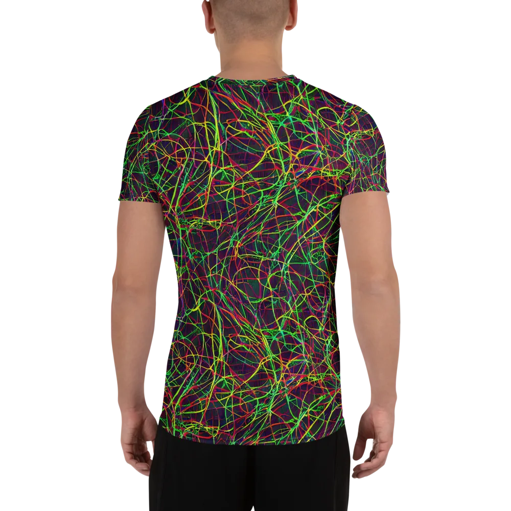Luminous Labyrinth on Men's Athletic T-Shirt — Back