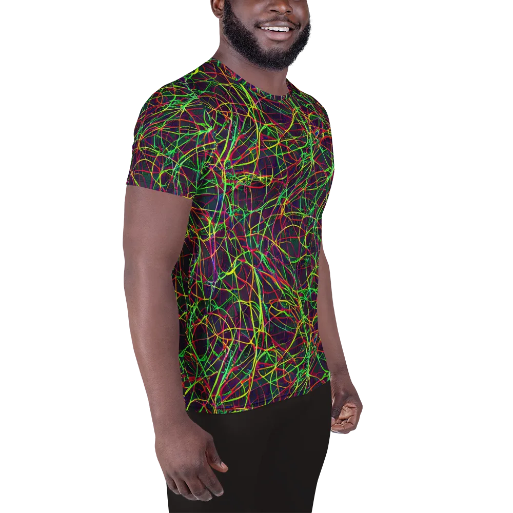Luminous Labyrinth on Men's Athletic T-Shirt — Right