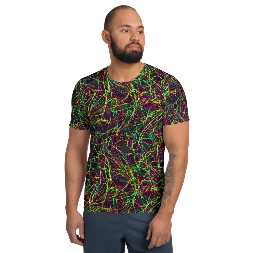 Luminous Labyrinth on Men's Athletic T-Shirt — Front