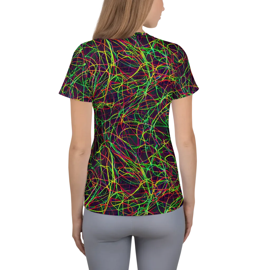 Luminous Labyrinth on Women's Athletic T-Shirt — Back