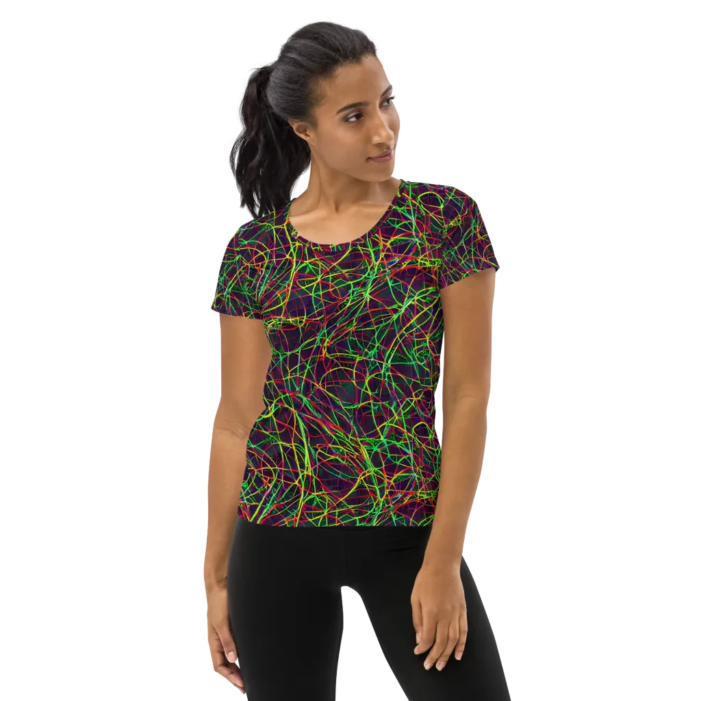 Luminous Labyrinth on Women's Athletic T-Shirt — Front