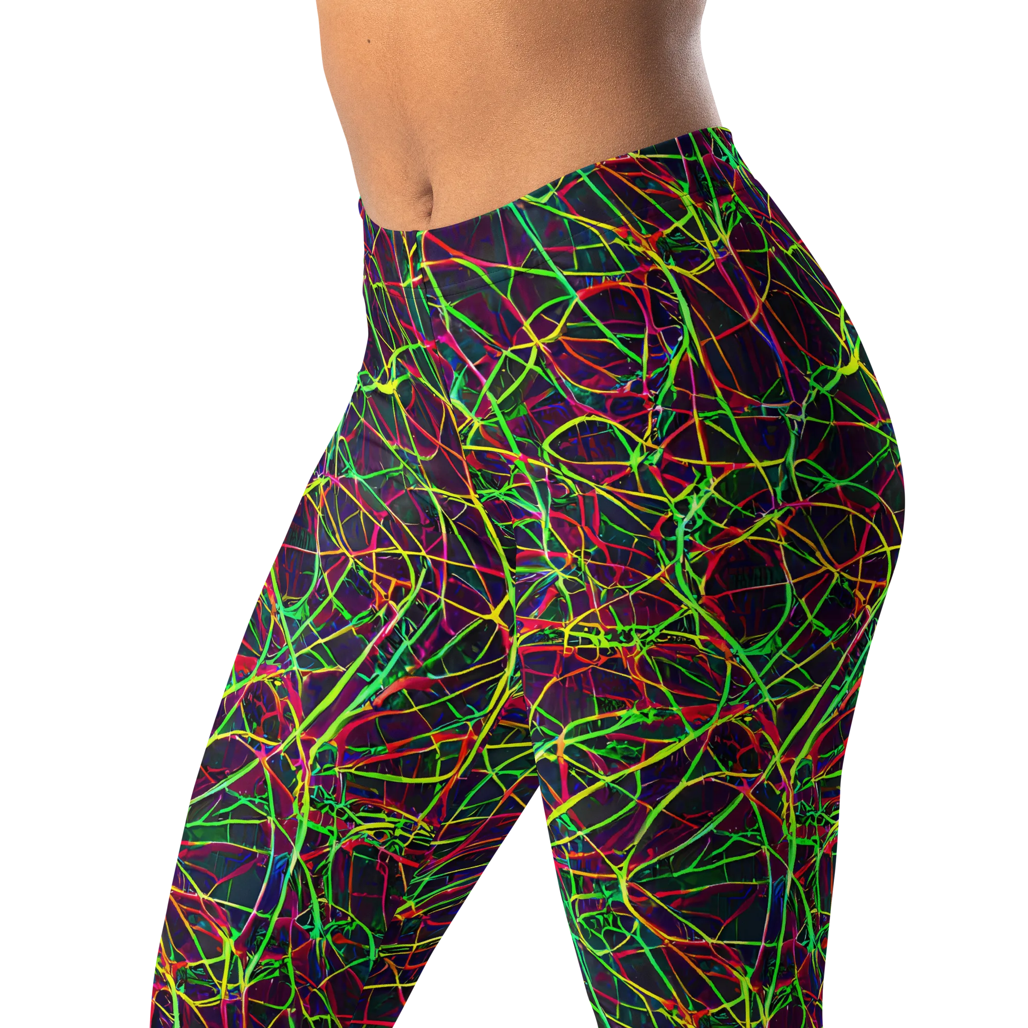 Luminous Labyrinth on Leggings — Left Front